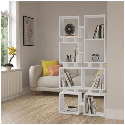 Libreria Bifacciale Rail Bianco 79x166,5 - Foto 1