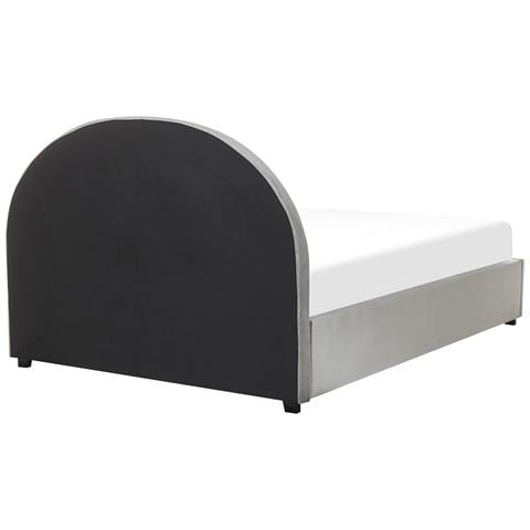 Letto Contenitore Velluto Grigio Chiaro 160 X 200 Cm Vaucluse - Foto 8