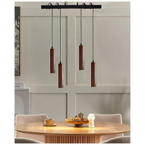 Lampadario Tutaki Legno Di Quercia Nero - Foto 8