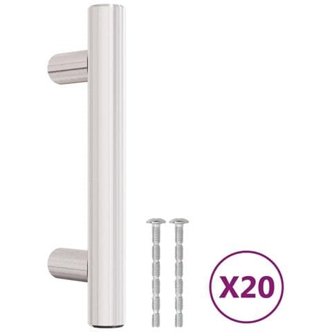 Maniglie Per Mobili 20pz Argento 64mm In Acciaio Inox - Foto 2