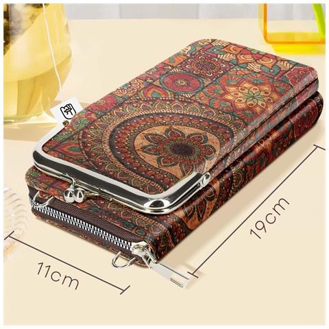 Borsello Sughero, Collezione Mandalavibe, Chiusura Cerniera / A Scatto - Foto 2