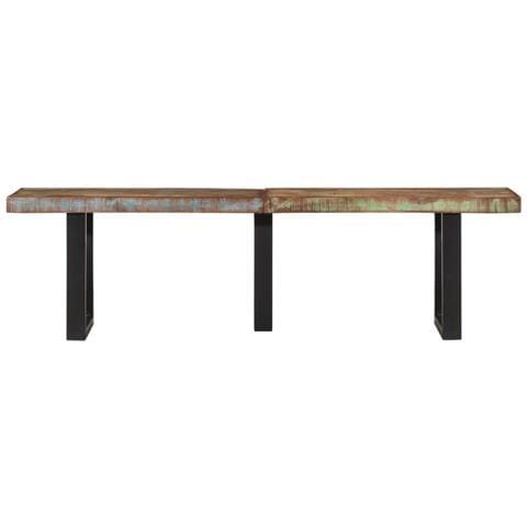 Panca 160 Cm In Legno Massello Di Recupero E Acciaio - Foto 2