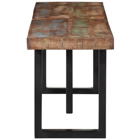 Panca 160 Cm In Legno Massello Di Recupero E Acciaio - Foto 3