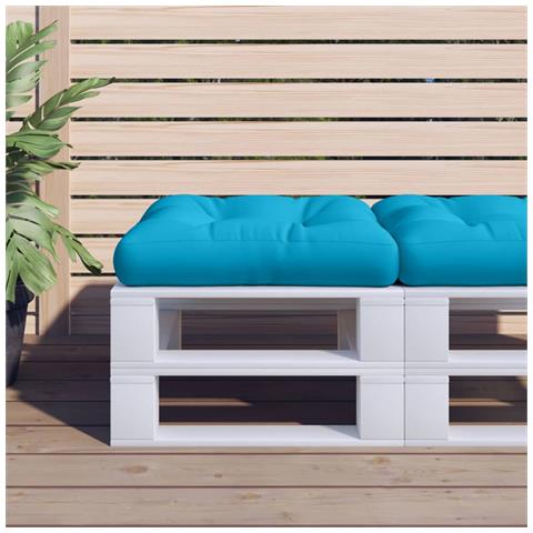 Cuscino Per Pallet Azzurro 58x58x10 Cm In Tessuto - Foto 1