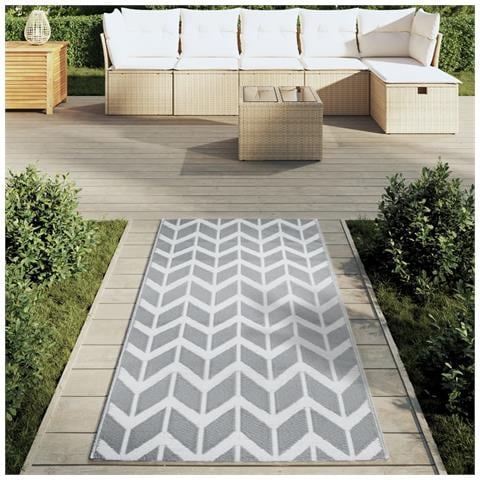 Tappeto Da Esterni Grigio 80x150 Cm In Pp - Foto 3