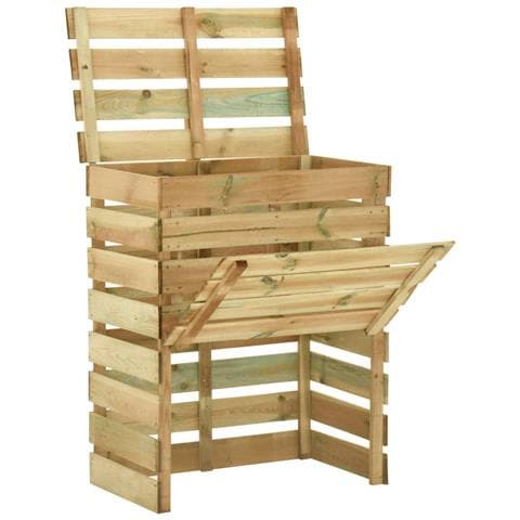 Compostiere Da Giardino Doghe 3 Pz 80x50x100 Cm Pino Impregnato - Foto 2