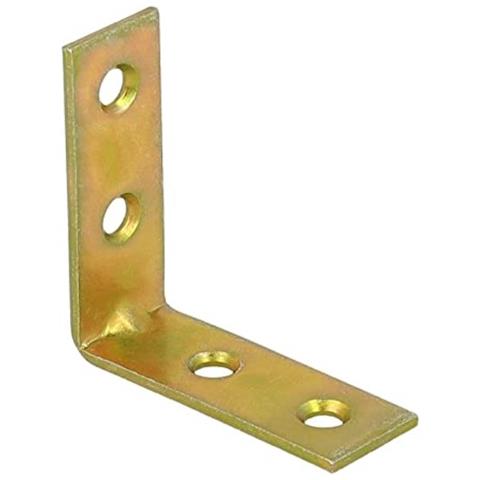 4 Pezzi - Lastrine Di Giunzione Ad Angolo Tropicalizzate 70x70mm - Zincate Giallo - Foto 1