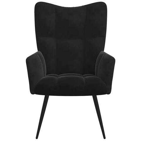 Poltrona Relax Nera In Velluto - Foto 2