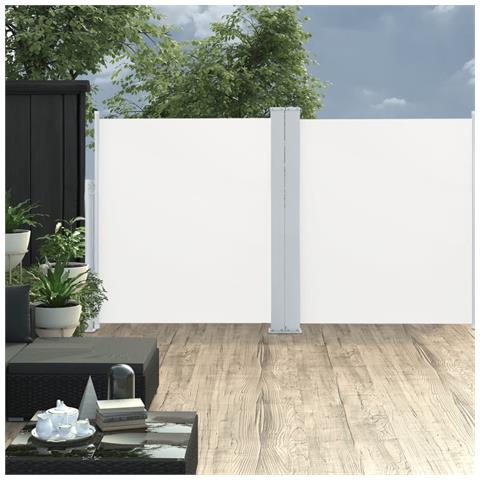 Lusso Casadino -  Tenda Da Sole Due Lati Retrattile Per Patio 170x600 Cm Crema - Foto 8