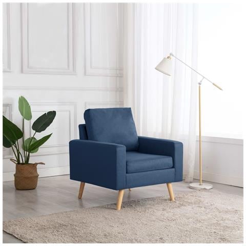 Lusso Casadino -  Poltrona Blu In Tessuto - Foto 7