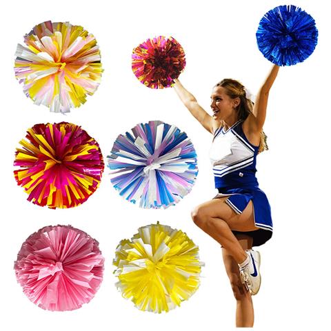 Cheerleading Pom Poms, Grandi Pon Pon Metallizzati A Doppia Testa Da 32 Cm Gold - Foto 3