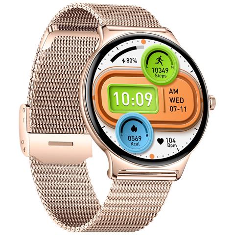 Smartwatch Multifunzionale Con Monitoraggio Della Salute E Bluetooth Gold - Foto 7