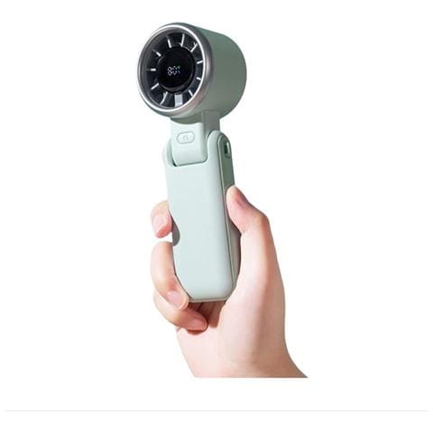 Ventilatore Portatile Ad Alta Velocità Con Display Digitale - Regolabile, Pieghevole E Multifunzionale Green - Foto 4