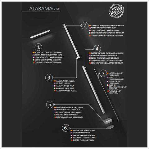 Imex Doccia Piscina In Acciaio 316 Alabama Eccellenza In Acciaio Design Raffinato Diffusore Anticalcare Rubinetto A 2 Vie Ideale Per Esterni - Foto 6