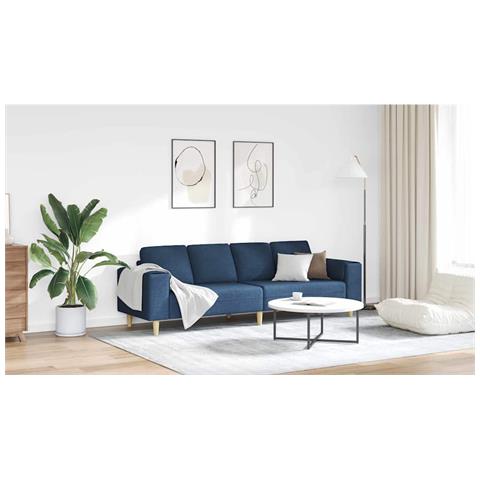 Set di divani Blu Tessuto - Foto 2