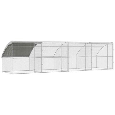 Gabbia per polli Argento 800 x 200 x 198.5 cm Acciaio zincato - Foto 1