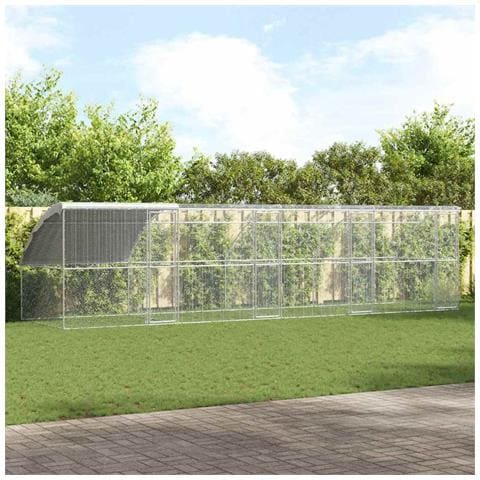 Gabbia per polli Argento 800 x 200 x 198.5 cm Acciaio zincato - Foto 2