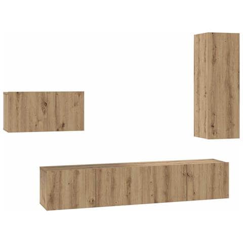 Set mobile TV 4 pcs rovere artigianale 30.5 x 30 x 90 cm - Foto 1