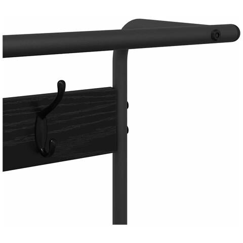 Appendiabiti Rovere nero 95 x 34 x 184 cm Legno multistrato - Foto 9