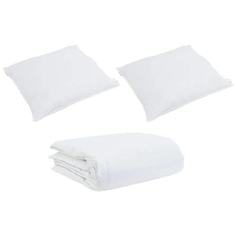 Piumone con cuscino 3 pcs Bianco Piume - Foto 1