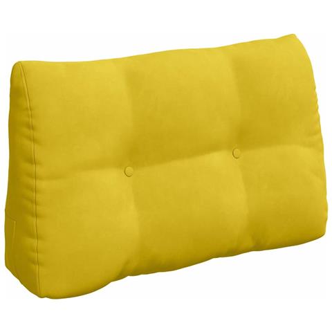 Cuscino per Schiena Giallo 80 x 24 x 50 cm Velluto - Foto 1