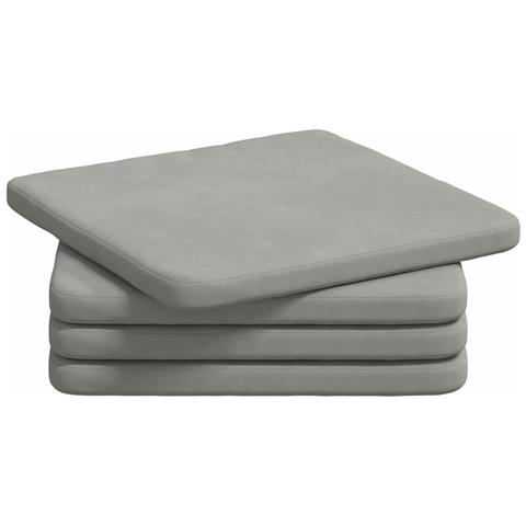 Cuscini per Seduta 4 pcs Grigio chiaro 40 x 40 x 3 cm - Foto 1