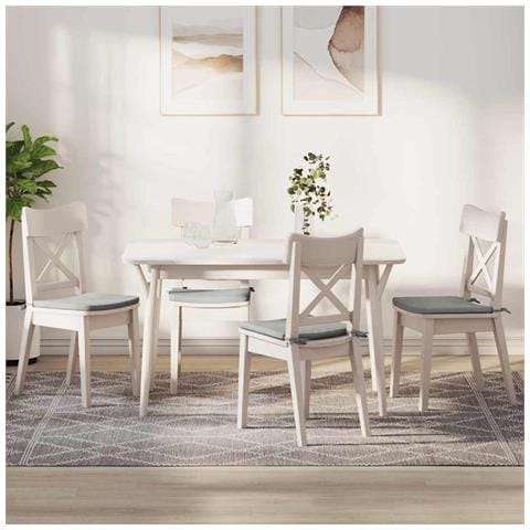 Cuscini per Seduta 4 pcs Grigio chiaro 40 x 40 x 3 cm - Foto 2