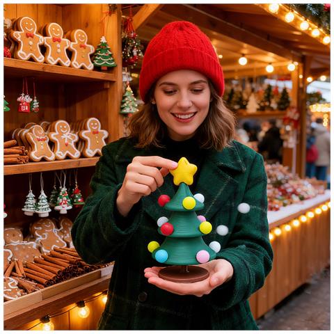 Albero Di Natale Musicale Rotante - Decorazione Festiva Da Tavolo S - Foto 5