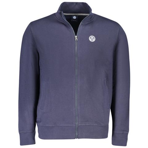 FELPA BLU CON ZIP PER UOMO - Colore: Blu, Taglia: S - Foto 1