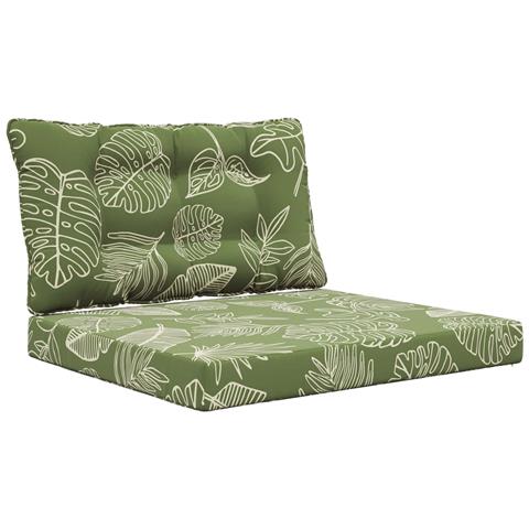 Cuscino per divano da esterno 2 pcs Design a foglia Poliestere - Foto 1