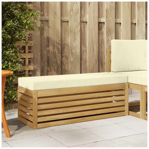 Set di divani da esterno Bianco e Crema 115 x 43 x 45 cm - Foto 2