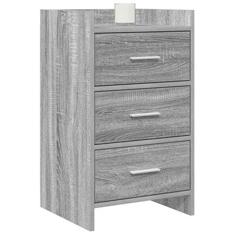 Comodini Sonoma grigio 40 x 36 x 70 cm Legno ingegnerizzato - Foto 2