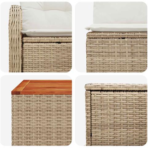 Set di divani 6 pz Beige e Bianco Crema - Foto 10