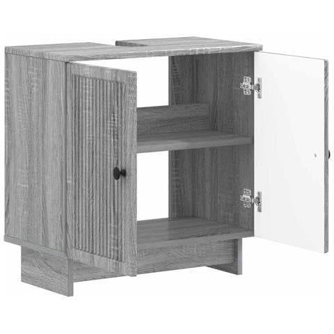 Armadio per Lavabo da Bagno EDE Sonoma grigio - Foto 2
