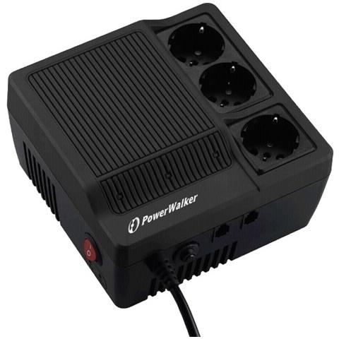 Stabilizzatore di Tensione 600VA / 360W 3 x Schuko Colore Nero - Foto 3
