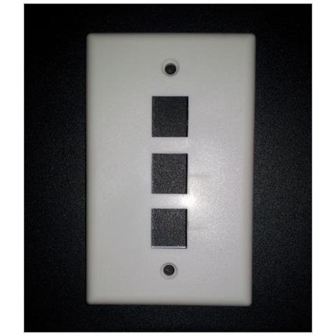 Placca Portafrutti 3 Posizioni Colore Chiaro - Foto 1