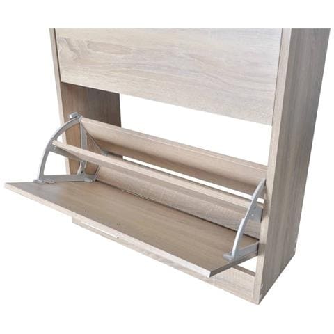 Scarpiera in Legno Effetto Rovere con 2 Scomparti - Foto 2