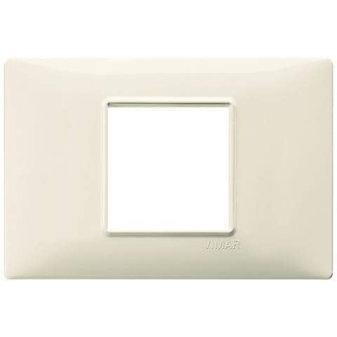 Placca Beige Plana 1, 2, 3, 4, 7 Posti Moduli Tecnopolimero - Beige 2 Posti Centrali Tecnopolimero - Plastica Placche - Foto 1