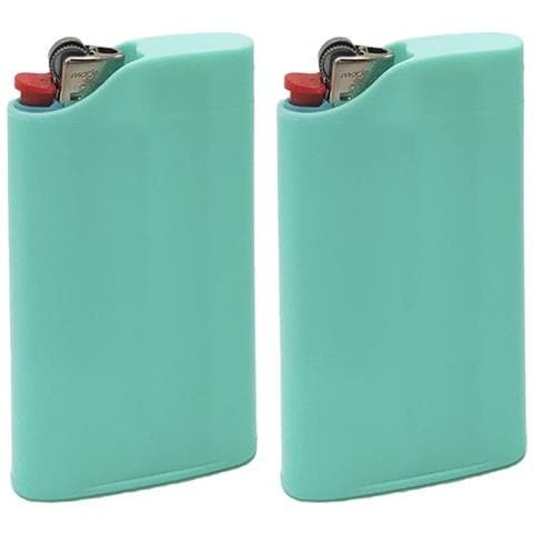 2 Portacenere Tascabile Smookey Ignifugo Verde + 2 Accendini Bic J25 Mozziconi - Foto 1