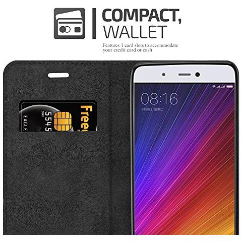 Custodia Compatibile Con Xiaomi Mi 5s In Rosso Mela - Coperchio Protettiva Con Chiusura Magnetica, Funzione Stand E Tasca Per Le Carte - Foto 2