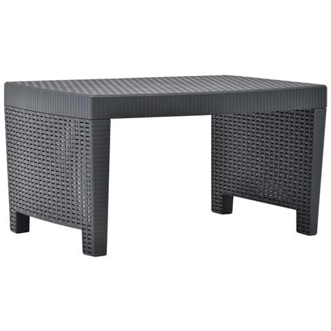 Set Salotto Da Giardino 3 Pz In Plastica Antracite - Foto 10