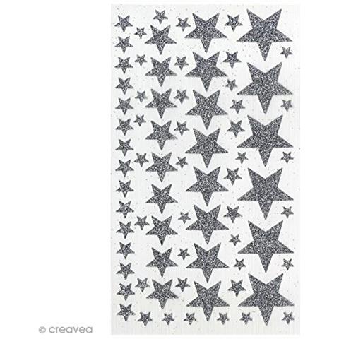 Adesivi Etoiles, Carta, Argento, 14 X 0,2 X 28 Cm - Foto 2