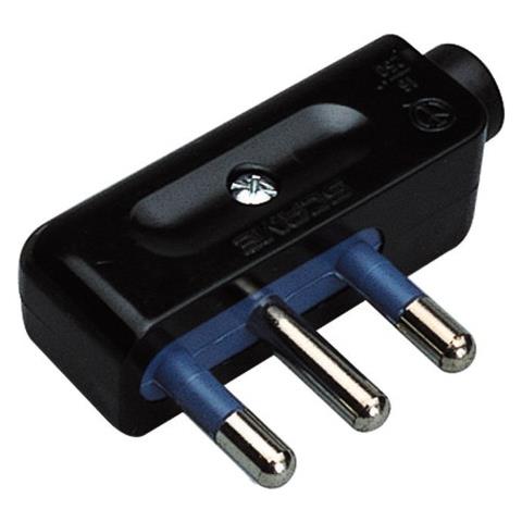 Spina Elettrica Salvaspazio 16a 2p+t 250 V Nera - Foto 1