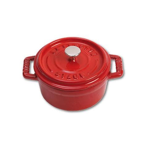 Cocotte Mini in Ghisa con Coperchio Diametro 10 cm Colore Rosso - Foto 1
