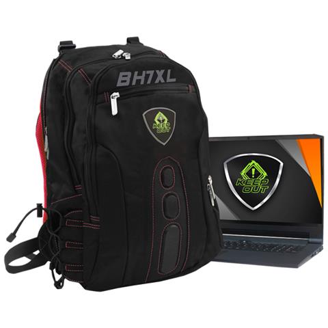 BK7RXL Ecopelle Nero, Rosso zaino - Foto 2