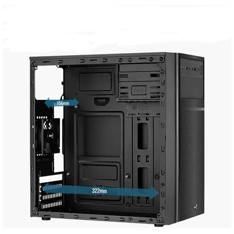 Case CS-103 Mini Tower Micro-ATX / Mini-ITX 1 Porta USB 3.0 Colore Nero  - Foto 3