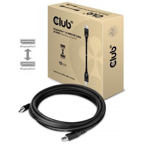 Displayport 1.4 Hbr3 Cable Male / Male 5 Meters / 16.40ft 8k @60hz 28awg - Foto 2