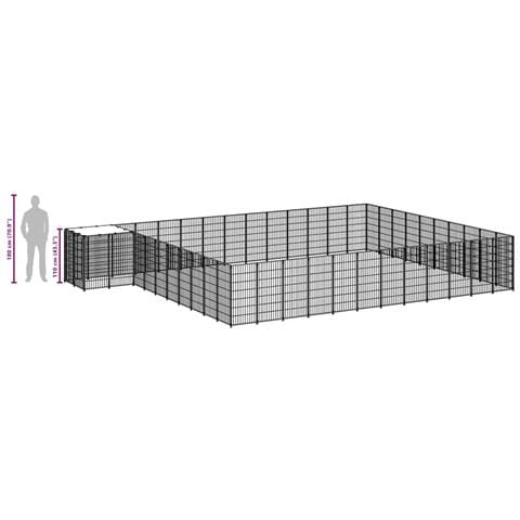 Gabbia Per Cani Argento 37,51 M In Acciaio - Foto 8