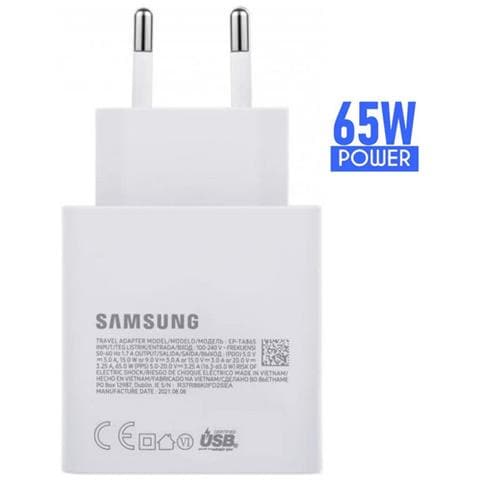 Caricabatterie Originale Ultra Rapido Usb-c Ep-ta865 65w Colore Bianco Bulk Per Galaxy Book - Foto 1