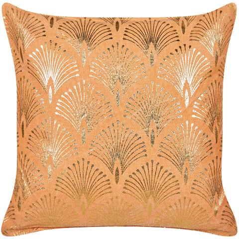 Set Di 2 Cuscini Hoya Cotone 45 X 45 Cm Arancione Trama Geometrica - Foto 2